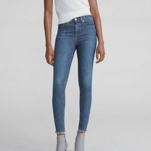 Rag and bone high rise ankle skinny Jean
